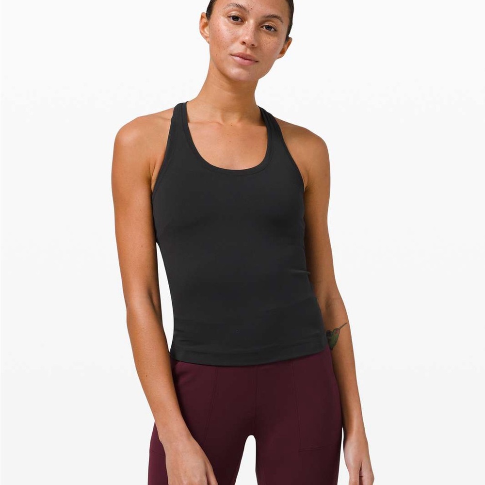 Lululemon Nulu Black Tank Top Short Length